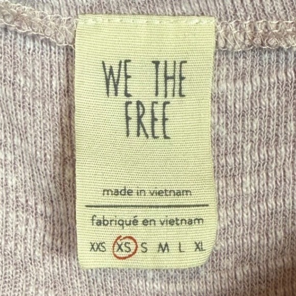 FREE PEOPLE We The Free Valencia Off The Shoulder Top Purple Ribbed Knit Size XS - Picture 7 of 8